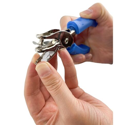 KINGSUPER 3 قطع ثقب واحد، 1/4 بوصة، 1/8 بوصة و1/16 بوصة ثقب صغير للثقوب الدائرية DIY علامة الحرف اليدوية (أزرق) in Kuwait