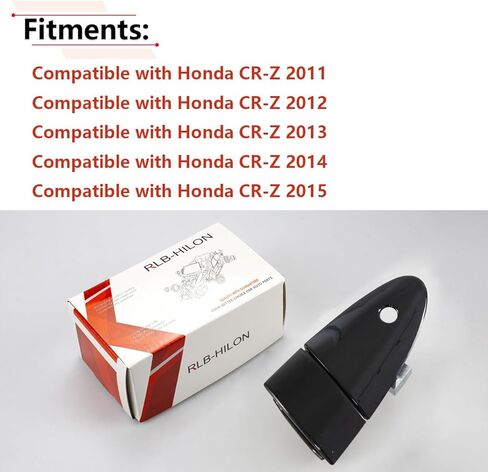 مقبض باب خارجي معدني RLB-HILON متوافق مع Honda CRZ CR-Z 2011 2012 2013 2014 2015 سنة، للباب الجانبي للسائق الأيسر، لون أسود in Kuwait