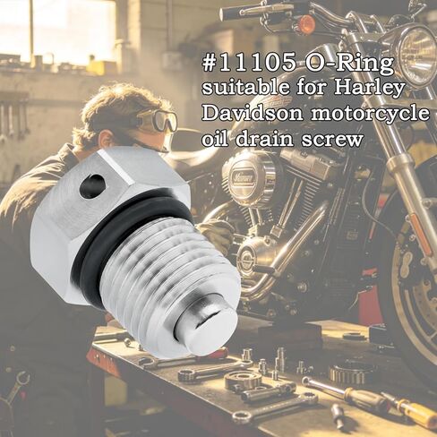 50 عبوة #11105 حلقة بديلة لقابس تصريف الزيت Harley Davidson، علبة محرك المحرك وحشية سدادة ناقل الحركة - أسود، جودة OEM in Kuwait