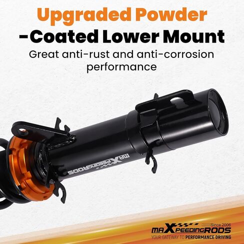 maXpeedingrods Coilovers for VW Golf MK4 FWD 1997-2007, for VW Beetle FWD 1998-2010, for VW Jetta MK4 1999-2005, Height Adjustable CoiloversSuspension Kits, Upgraded Series Lowering Kit, Black in Kuwait