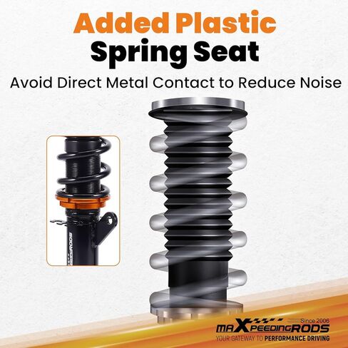 maXpeedingrods Coilovers for VW Golf MK4 FWD 1997-2007, for VW Beetle FWD 1998-2010, for VW Jetta MK4 1999-2005, Height Adjustable CoiloversSuspension Kits, Upgraded Series Lowering Kit, Black in Kuwait