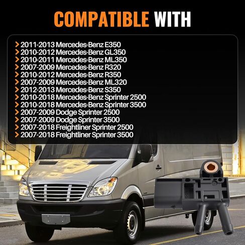 Exhaust Gas Differential Pressure Sensor DPF Compatible with 2007-2018 Mercedes-Benz E350 GL350 ML320 ML350 R320 R350 Dodge Sprinter 2500 3500 Replace 0071536128 061539528 in Kuwait