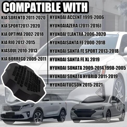 خزان خزان أسطوانة الفرامل الرئيسية متوافق مع Hyundai Accent Azera Elantra Santa Fe Sonata Tucson Kia Optima Soul Sorento Sportage Rio Borrego Cap Car Brake Reservoir Cap 58531-07000 585312B500 in Kuwait