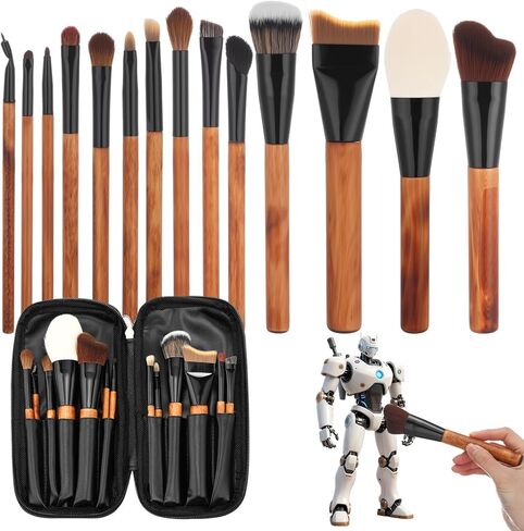 Singhoow 14 Pcs Dust Brush Model Cleaning Brushes Kit with Storage Bag Soft Dusting Brush Wooden Handle for Models Figures Statues Collectibles Craft in Kuwait