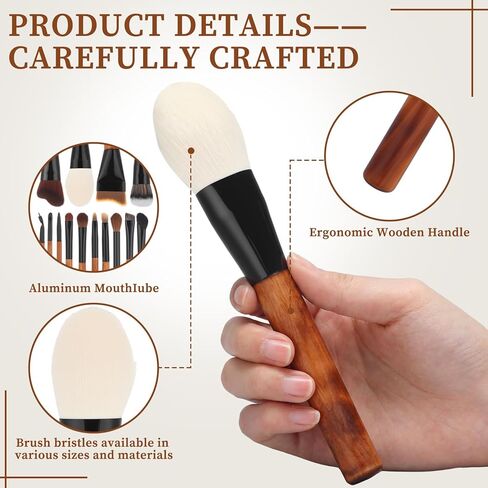 Singhoow 14 Pcs Dust Brush Model Cleaning Brushes Kit with Storage Bag Soft Dusting Brush Wooden Handle for Models Figures Statues Collectibles Craft in Kuwait