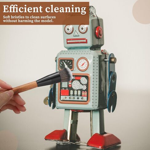 Singhoow 14 Pcs Dust Brush Model Cleaning Brushes Kit with Storage Bag Soft Dusting Brush Wooden Handle for Models Figures Statues Collectibles Craft in Kuwait