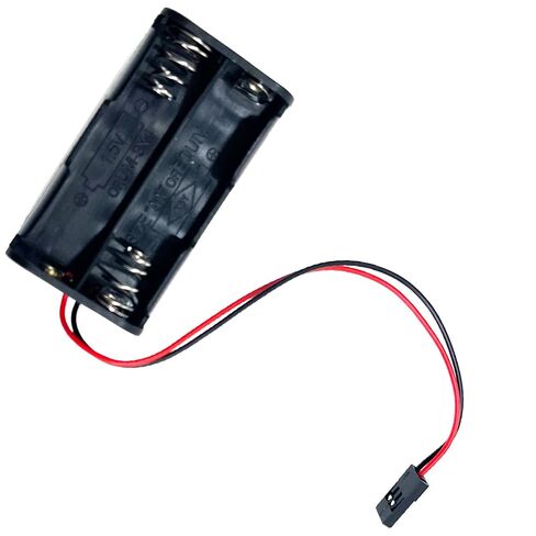 4 AA Battery Boxes with JR Type connectors and Power switches, Suitable for 1/8, 1/10, 1/16 Remote Control car, Truck, Track Type Off-Road Vehicles (2 JR Battery Boxes+2 JR Switch Lines) in Kuwait