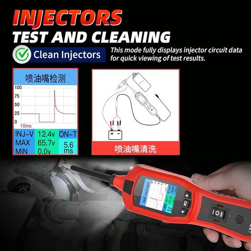 P180 Automotive Circuit Tester, Multi-Function Car Electrical System Diagnostic Tool for 6-30V Voltage, Resistance, Short Circuit & Fuel Injector Testing in Saudi Arabia