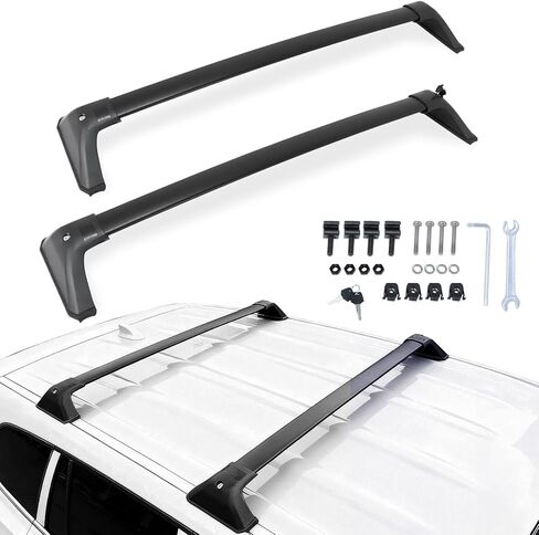Lockable Roof Rack Cross Bars Fit for 2020-2026 Toyota Highlander L & LE & Hybrid LE & Hybrid LE Nightshade (Model Without Factory Side Rails) in Kuwait
