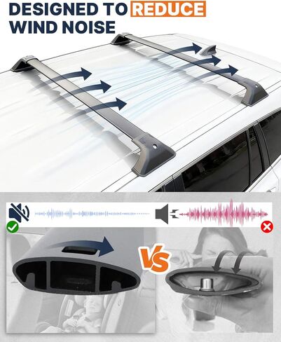 Lockable Roof Rack Cross Bars Fit for 2020-2026 Toyota Highlander L & LE & Hybrid LE & Hybrid LE Nightshade (Model Without Factory Side Rails) in Kuwait