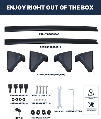 Lockable Roof Rack Cross Bars Fit for 2020-2026 Toyota Highlander L & LE & Hybrid LE & Hybrid LE Nightshade (Model Without Factory Side Rails) in Kuwait