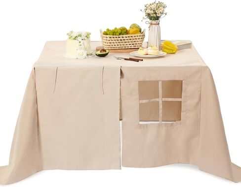 Oudain 38 x 38 Inches Large Tablecloth Playhouse for Kids Square Table Fort Cover Table Cloth Tent Playhouse Accessories for Dining Room Birthday Indoor Outdoor Party Playground in Kuwait