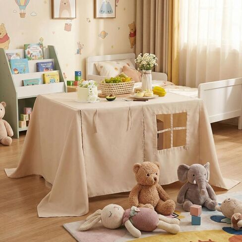 Oudain 38 x 38 Inches Large Tablecloth Playhouse for Kids Square Table Fort Cover Table Cloth Tent Playhouse Accessories for Dining Room Birthday Indoor Outdoor Party Playground in Kuwait
