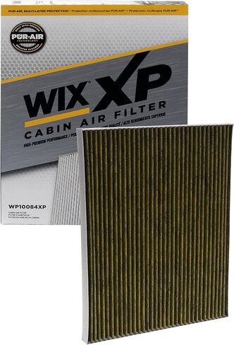 استبدال فلتر هواء المقصورة WIX WP10084XP WIX XP، حماية ثلاثية الطبقات مع الكربون المنشط ووسائط تدفق الهواء المتقدمة المتوافقة مع Ford Fusion وLincoln MKZ (13-19) in Kuwait