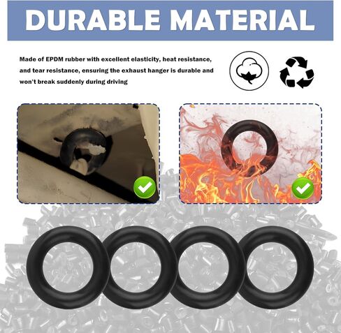 4PCS Car O Rings Rubber Exhaust Hangers,Heavy Duty Muffler Hanger for Reducing Noise & Secure Exhaust Pipe,Universal Automotive Exhausts Pipe Hanger Car Accessories in Kuwait