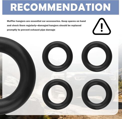 4PCS Car O Rings Rubber Exhaust Hangers,Heavy Duty Muffler Hanger for Reducing Noise & Secure Exhaust Pipe,Universal Automotive Exhausts Pipe Hanger Car Accessories in Kuwait
