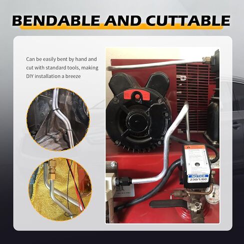 16FT 5/16" Fuel Line,650 PSI Max Pressure Hard Metal Aluminum Tubing Car Accessories,Universal Fuel Line Tubing Replacement for Oil Fuels Cooling Transmission Systems in Kuwait