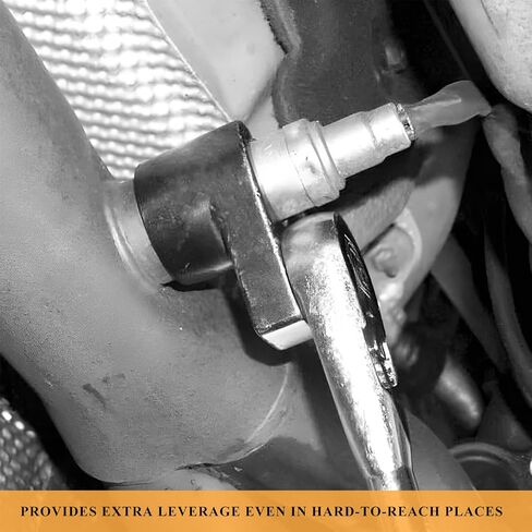 Offset Oxygen Sensor Socket, 3/8 Inch Drive by 7/8 Inch 22mm Oxygen Sensor Socket Remover, Offset Wrench with Wire Gate Accesses Sensors from Side for Most Vehicles in Kuwait