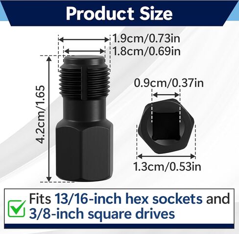 3 قطع مطاردات خيط مستشعر أكاسيد النيتروجين 12220 M20x1.5، استبدل 122209، 1222010، 122203، 122205، 122207، مطارد خيط المستشعر مناسب لمقابس سداسية 13/16 بوصة ومحركات مربعة 3/8 بوصة in Kuwait