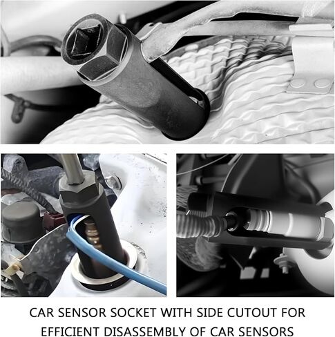 7/8" 22mm Sensor Socket with 1/2" Drive Port,Large Side Cutout Car Sensor Socket for Efficient Disassembly Work,Professional 6-point Car Sensors Tool Automotive Tools in Kuwait
