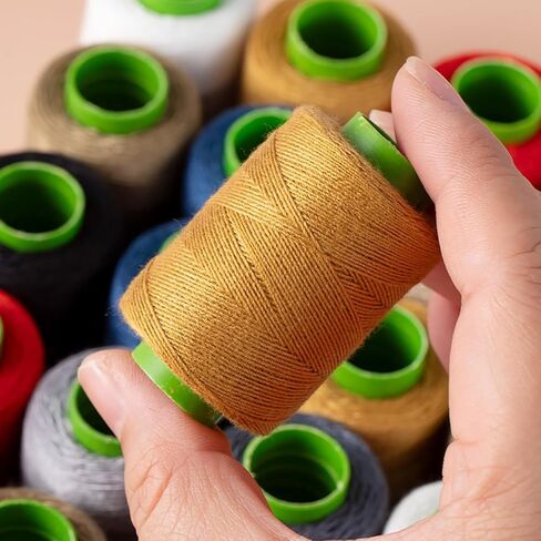 10 Color Sewing Thread Kit, Jean Thread 20s/3 Heavy Duty Strong Thick Spools,Needle and Polyester Threads Small kit, with Needle Threader and Thimble in Kuwait
