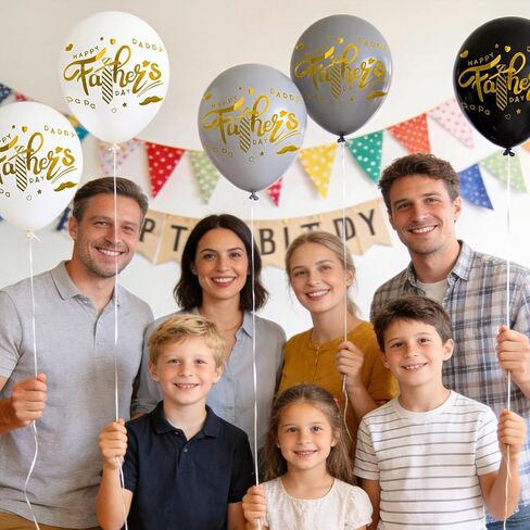ملصقات بالونات عيد الأب من Doneace، ملصقات حروف بوبو لعيد الأب السعيد، 6 قطع من ملصقات البالونات الذهبية لعيد الأب DIY ملصق زجاجي لمستلزمات الحفلات ديكور بالون شفاف in Kuwait