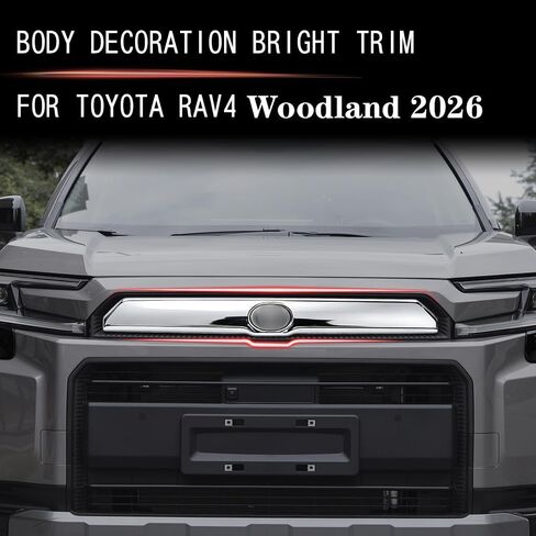 Chrome Front Hood Molding Trim for Toyota RAV4 Woodland 2026, Chrome Front Grille Accessories Trim Protecpor Cover Guard in Saudi Arabia