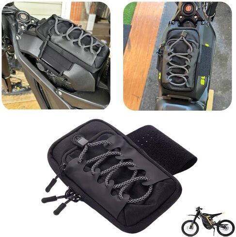 حقيبة بطارية إطارية للدراجة الترابية الكهربائية، حقيبة تخزين غطاء دراجة نارية Ebike، لـ Sur Ron Surron LBX Tuttio Soleil 01 E-Ride Pro SS/S Rawrr Mantis، مناسبة لفتحة باب المرآب ومفتاح الهاتف باللون الأسود in Kuwait