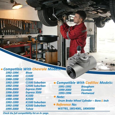 18060090 Rear Driver & Passenger Drum Brake Wheel Cylinder 2-Pc Set Compatible with Select Chevrolet, GMC, Cadillac Models Tahoe, Yukon, Express 2500, Escalade, Savana 3500, Blazer, C1500 Suburban in Kuwait