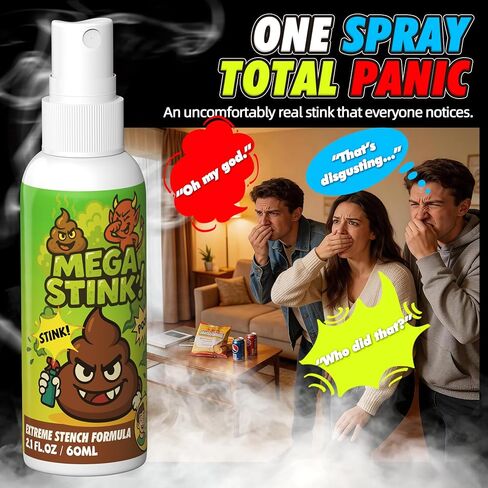 GleamGlee Ultimate Fart Spray Prank Set – Insanely Potent Real Stink Spray + Quick Odor Fix – Hilarious Gag Gifts for Parties, Adults & Office Chaos - Prank Stink Stuff - Non Toxic in Kuwait