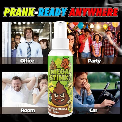 GleamGlee Ultimate Fart Spray Prank Set – Insanely Potent Real Stink Spray + Quick Odor Fix – Hilarious Gag Gifts for Parties, Adults & Office Chaos - Prank Stink Stuff - Non Toxic in Kuwait