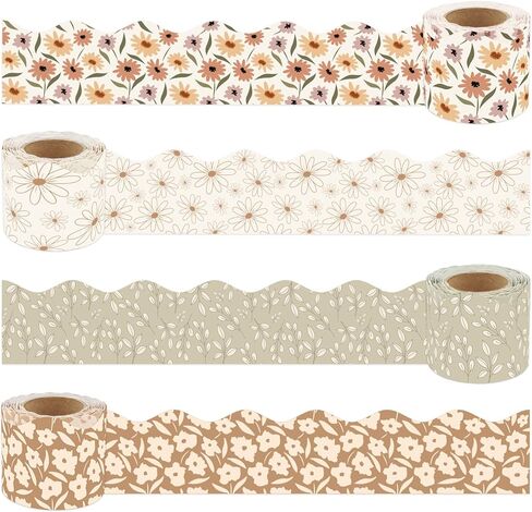 72Ft Boho Bulletin Board Borders, Boho Classroom Decor Daisy Flower Bulletin Board Trim for Teacher Back to School Supplies Classroom Wall Door Decor in Kuwait