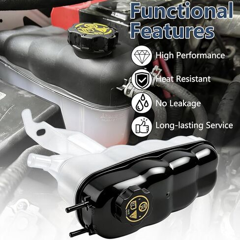 603-973 Engine Coolant Reservoir Tank, Compatible With Chevy Silverado 1500 2500 Tahoe GMC Sierra 1500 Yukon, Front Engine Coolant Recovery Canister with Cap Replacement for 22856231 67100359 in Kuwait
