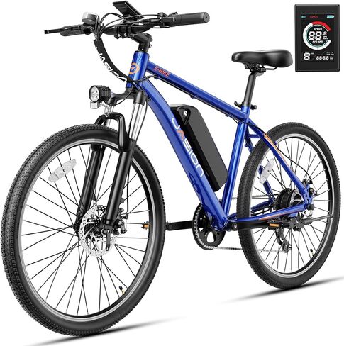 Jasion EB5 Electric Bike for Adults with Peak 750W Brushless Motor, 40Miles 20MPH Commuting Electric Mountain Bike with 360Wh Removable Battery, 7-Speed, 26" Tires and Front Fork Suspension in Saudi Arabia