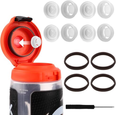 8pcs Dispensing Valves Compatible with Gatorade, Rubber Valves Plug, Rubber Seals & Screwdriver Replacement Accessories for GX 30oz Water Bottle & Squeeze Bottle 32oz in Saudi Arabia