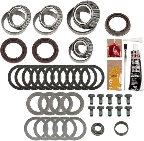 Richmond Gear 83-1077-1، مجموعة أدوات إعادة البناء الرئيسية، لـ GM 8.6" IRS الخلفية ('10–'15 Camaro، باستثناء ZL1) - تتضمن محامل Koyo، وختم، وكم سحق، وحشوات والمزيد - يستبدل Motive R8.6RMK، R8.6RMKT in Kuwait