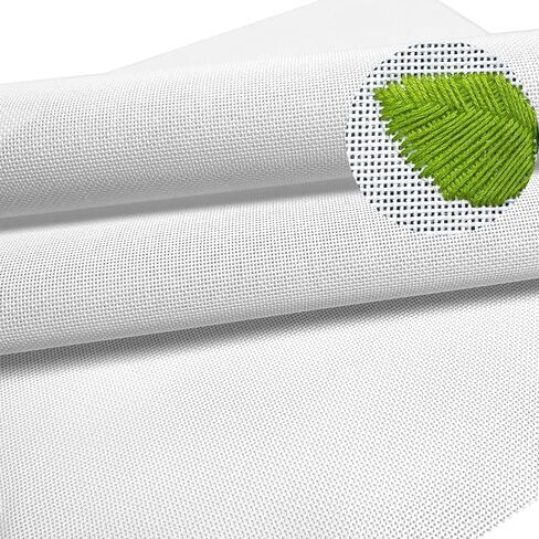 2 Pack Needlepoint Canvas 13 Mesh White Polyester Cotton Needlepoint Canvas Blank for Embroidery, Knit Crochet Projects and Make Dividers (20 x 18 Inches) in Kuwait