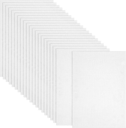 25-Piece Plastic Mesh Canvas Sheets, 8 x 12 Inch 7 Count White Crafting Sheets for Embroidery, Crochet, Knitting, Aquarium Dividers & DIY Projects in Kuwait