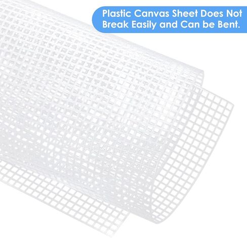 25-Piece Plastic Mesh Canvas Sheets, 8 x 12 Inch 7 Count White Crafting Sheets for Embroidery, Crochet, Knitting, Aquarium Dividers & DIY Projects in Kuwait