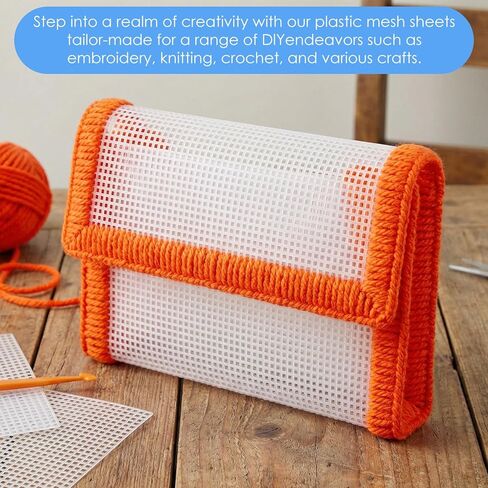 25-Piece Plastic Mesh Canvas Sheets, 8 x 12 Inch 7 Count White Crafting Sheets for Embroidery, Crochet, Knitting, Aquarium Dividers & DIY Projects in Kuwait