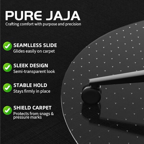Office Chair Mat for Carpet: 36"x36" Computer Desk Floor Mat - PVC Plastic Rug Carpet Protector Mats for Gaming Chair Under Desk Pad for Rolling Chair in Kuwait