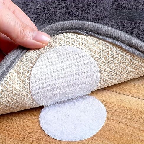 12 Pairs of White Heavy Duty Anti-Slip Grip mats PVC Plastic Material no Residue, Easy to disassemble and Reuse for Home Bedroom Office Gym Hotel Non-Slip Floor Mattress Sofa Furniture Protection in Kuwait