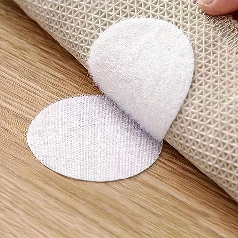 12 Pairs of White Heavy Duty Anti-Slip Grip mats PVC Plastic Material no Residue, Easy to disassemble and Reuse for Home Bedroom Office Gym Hotel Non-Slip Floor Mattress Sofa Furniture Protection in Kuwait