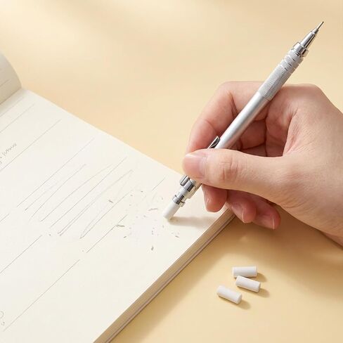50 PCS Mechanical Pencil Erasers, Erasers for Mechanical Pencilsm, Universal Traceless Replacement, White Soft Eraser for Propelling Pencils, Office, Drafting, Notebook in Kuwait