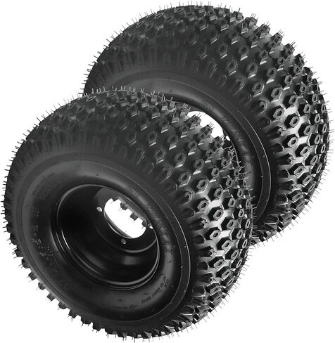 18x9.50-8 ATV Go Kart Tire & Wheel Assembly, 240/50-8 Tubeless Off-Road Tire, 8" Iron Rim with 4-Lug 110mm Bolt Pattern – Set of 2 for Go Cart, Quad, UTV, Buggy, Drift Trike in Kuwait