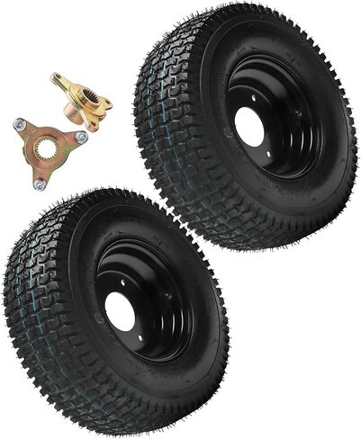 13x5.00-6 ATV Tubeless Tire & Rim Set with 23T Spline Rear Wheel Hubs, 6" Rim, 4-Ply, for Go Kart, ATV, Mini Bike, Lawn Mower, Snowblower – 2 Pack in Kuwait