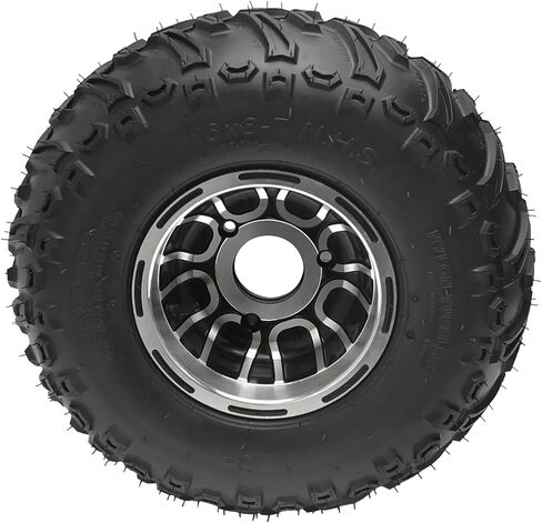 2 Pack 16x8-7 ATV & Go Kart Tires with 3-Bolt Aluminum Rim, Tubeless Nylon 4PLY, Rear Wheel Hubs for Drift Trike, UTV, Buggy, Lawn Mower, Mini Bike (17T Spline Hubs) in Kuwait