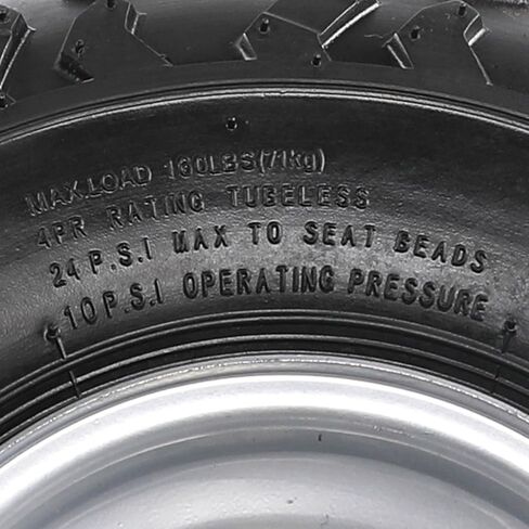 145/70-6 Go Kart Tire & 6" Rim Wheel Assembly, Tubeless 3-Bolt Pattern, 78mm Bolt Spacing – Fits ATV, UTV, Mini Bike, Drift Trike, Lawn Mower, Scooter – Set of 4 in Kuwait