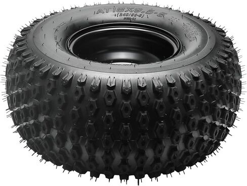 مجموعة إطارات وعجلات ATV للطرق الوعرة 18x9.50-8، 240/50-8 بدون أنبوب، حافة حديدية 8 بوصة، نمط مسمار 4 عروة 110 مم لعربة الذهاب، رباعية، UTV، عربات التي تجرها الدواب، دراجة ثلاثية الانجراف، عربة جولف - عبوة واحدة in Kuwait