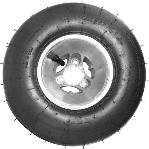 11x7.10-5 Tubeless Go Kart Tire with 5" Rim, 3 Stud Smooth Slick Tread, 4-Ply Construction for ATV, UTV, Go Kart, Mini Bike, Golf Cart – Single Tire & Wheel in Kuwait